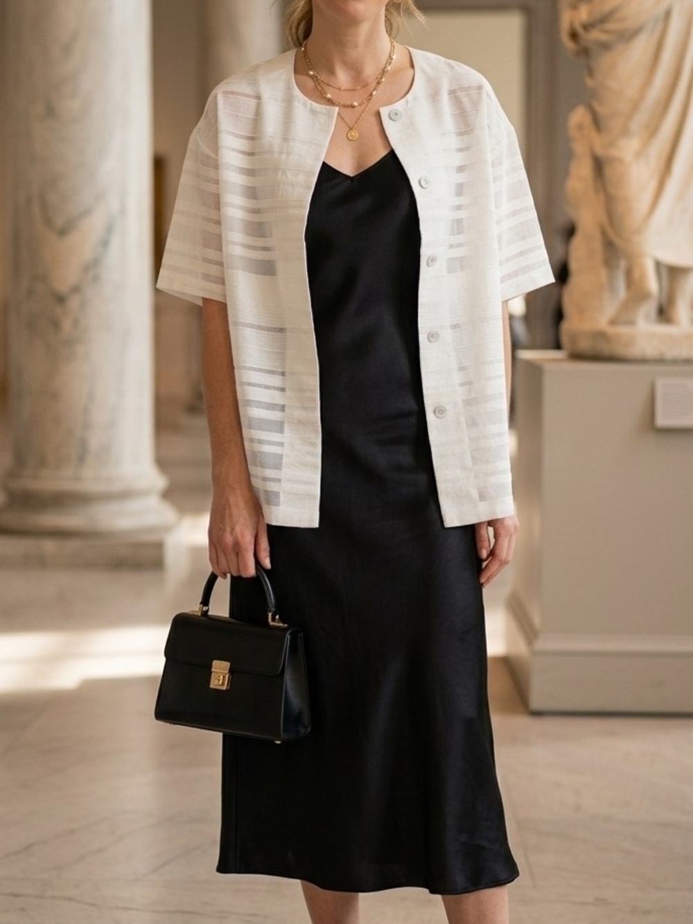 Sheer Panel Blazer